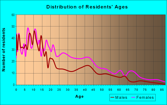 Age and Sex of Residents in Centerville in Camden, NJ