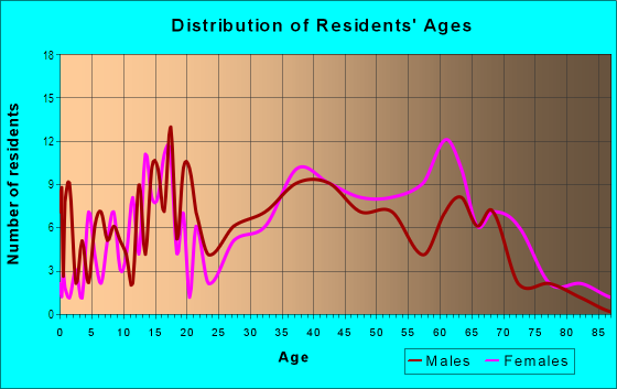 Age and Sex of Residents in Southwest Bellamah in Santa Fe, NM