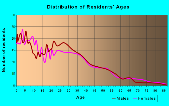 Age and Sex of Residents in Auto District in El Monte, CA