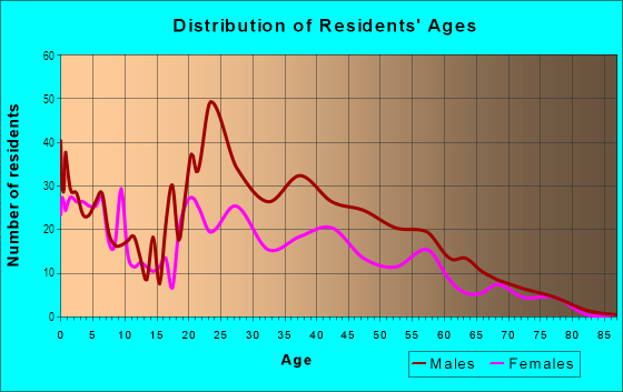 Age and Sex of Residents in Northern Strip in Las Vegas, NV