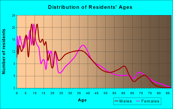 Age and Sex of Residents in College Park in Las Vegas, NV