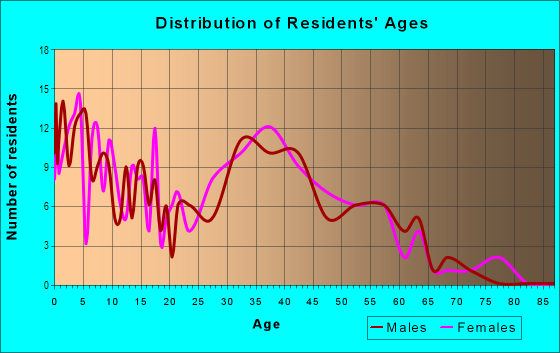 Age and Sex of Residents in Summerfield in Holtsville, NY
