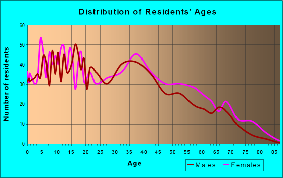 Age and Sex of Residents in Northeast Freeport in Freeport, NY
