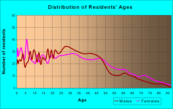 Age and Sex of Residents in Downtown in Freeport, NY