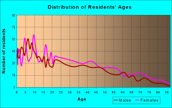 Age and Sex of Residents in Lakeview in Buffalo, NY