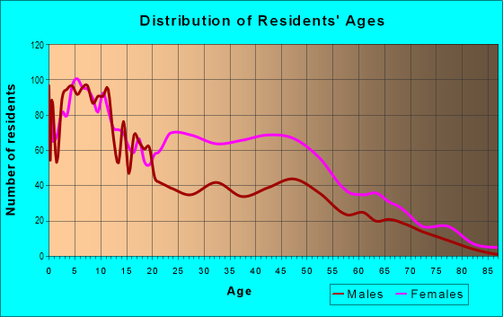 Age and Sex of Residents in Kenfield in Buffalo, NY