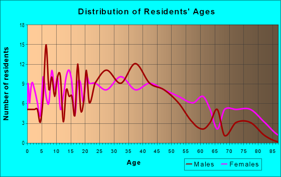 Age and Sex of Residents in Union District in Endicott, NY