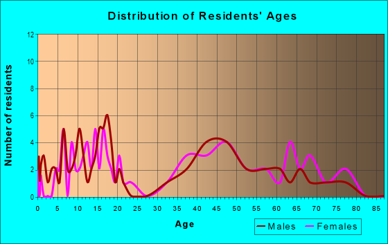 Age and Sex of Residents in West Choconut Center in Endicott, NY