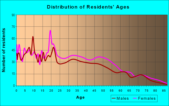 Age and Sex of Residents in Salt Springs in Syracuse, NY