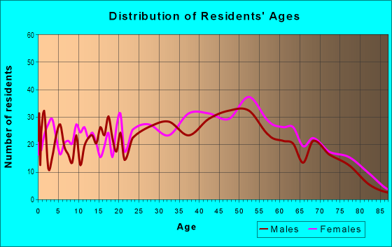 Age and Sex of Residents in Bergen Beach in Brooklyn, NY
