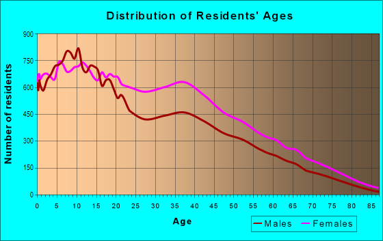 Age and Sex of Residents in East New York in Brooklyn, NY