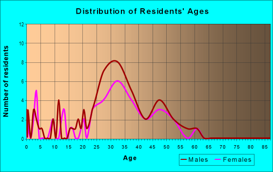 Age and Sex of Residents in Vinegar Hill in Brooklyn, NY