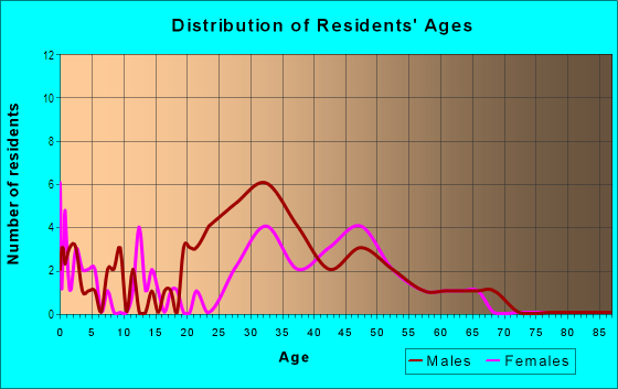 Age and Sex of Residents in Fulton Ferry in Brooklyn, NY