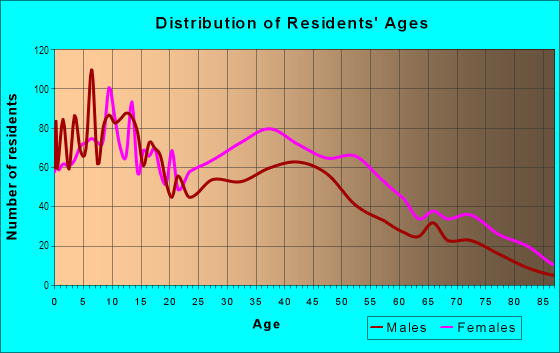 Age and Sex of Residents in Hammels in Far Rockaway, NY