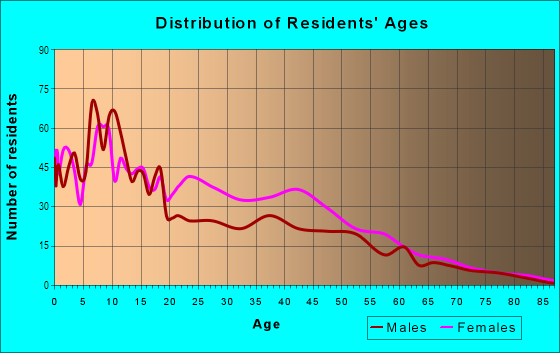 Age and Sex of Residents in North Marketview Heights in Rochester, NY