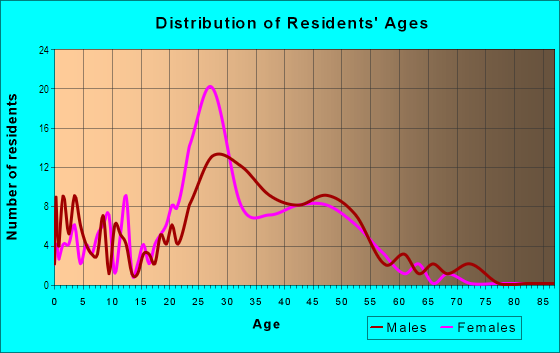 Age and Sex of Residents in Corn Hill in Rochester, NY