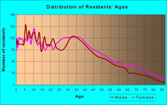 Age and Sex of Residents in Van Nest in Bronx, NY