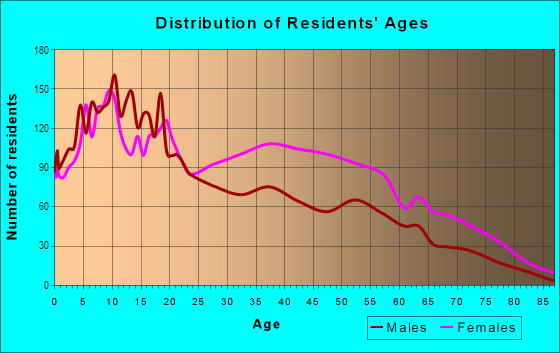 Age and Sex of Residents in Castle Hill in Bronx, NY