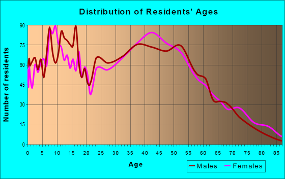 Age and Sex of Residents in Prince's Bay in Staten Island, NY