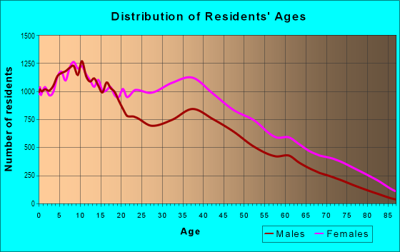 Age and Sex of Residents in Stuyvesant Heights in Brooklyn, NY