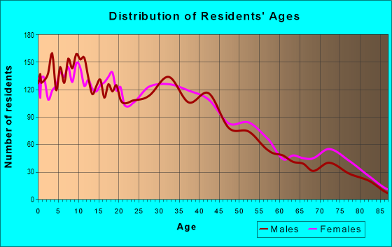 Age and Sex of Residents in Downey Road in Pico Rivera, CA