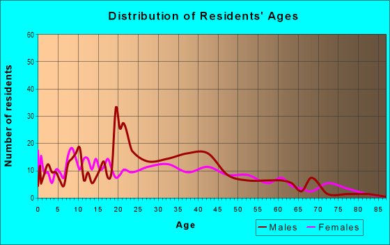 Age and Sex of Residents in Camp Washington in Cincinnati, OH