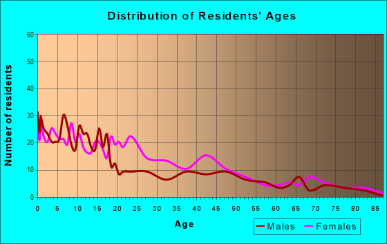 Age and Sex of Residents in South Cumminsville in Cincinnati, OH