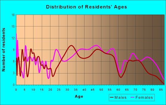 Age and Sex of Residents in Summer Hill in Pittsburgh, PA