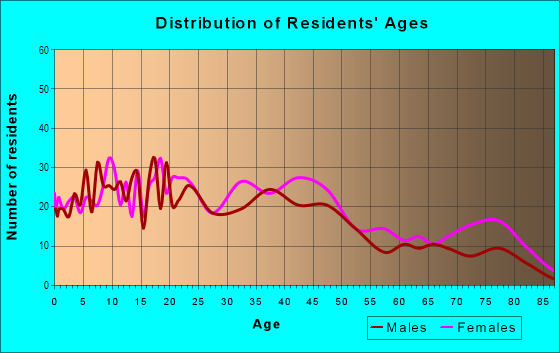 Age and Sex of Residents in Allentown in Pittsburgh, PA
