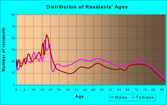Age and Sex of Residents in Lincoln-Lemington-Belmar in Pittsburgh, PA
