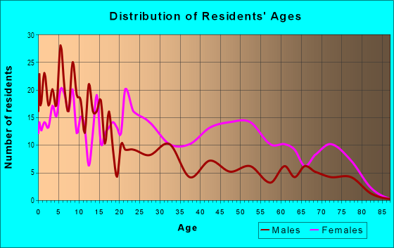 Age and Sex of Residents in Forty Acres in Chester, PA