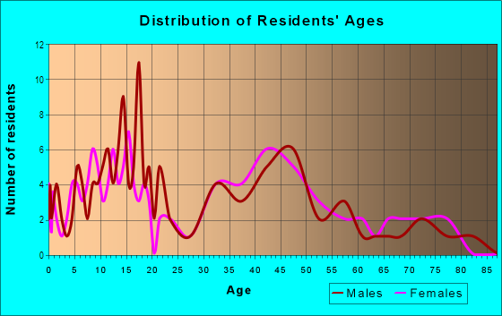 Age and Sex of Residents in Lower Orchard in Levittown, PA