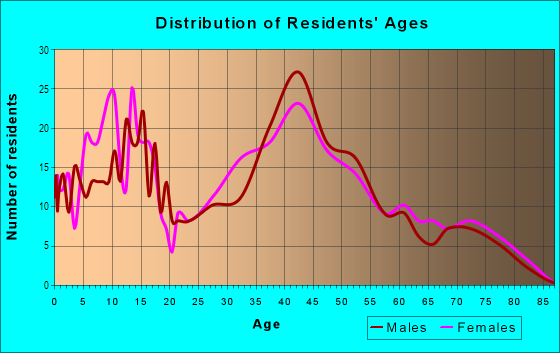 Age and Sex of Residents in Egypt in Whitehall, PA
