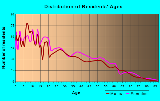 Age and Sex of Residents in The Badlands in Philadelphia, PA