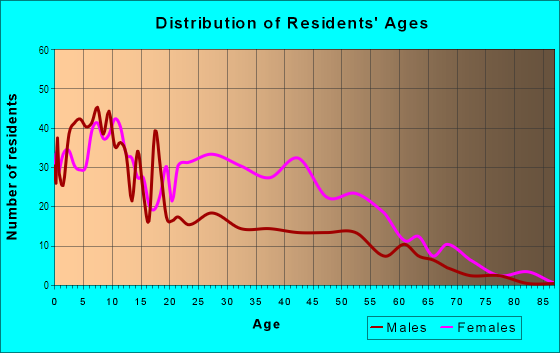 Age and Sex of Residents in Bartram Gardens in Philadelphia, PA