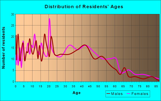 Age and Sex of Residents in South Elmwood in Providence, RI
