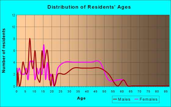 Age and Sex of Residents in Dutch Creek in Irmo, SC