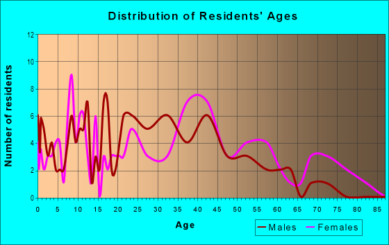Age and Sex of Residents in Rochelle Heights in Columbia, SC