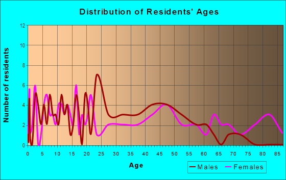 Age and Sex of Residents in Churchville in Chattanooga, TN