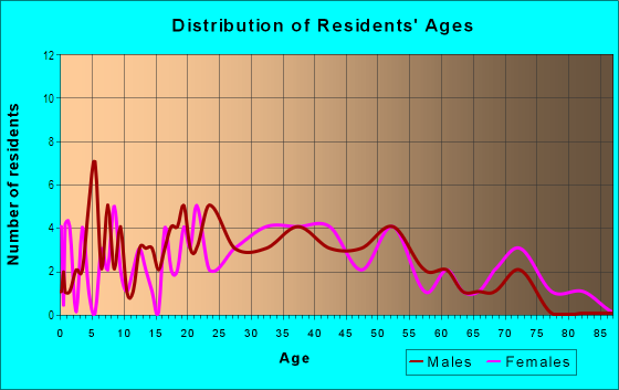 Age and Sex of Residents in Clifton Hills in Chattanooga, TN