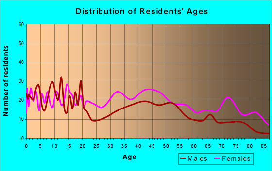 Age and Sex of Residents in Five Points in Knoxville, TN