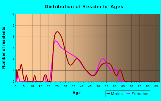 Age and Sex of Residents in South Bluff in Memphis, TN