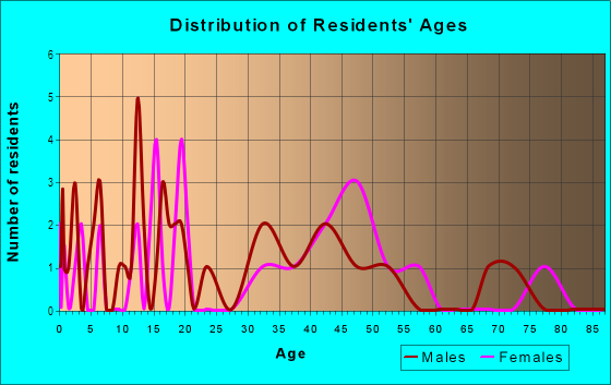 Age and Sex of Residents in Bells Bend in Nashville, TN