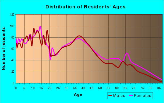 Age and Sex of Residents in Casa View Heights in Mesquite, TX