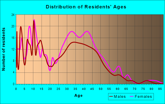 Age and Sex of Residents in Samuel Parks Farm in Mesquite, TX