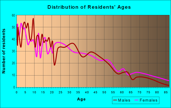 Age and Sex of Residents in Dumas Junction in Amarillo, TX