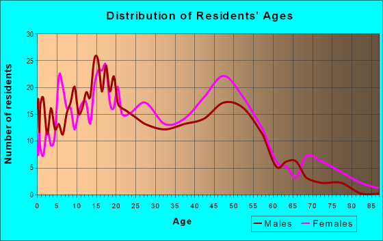Age and Sex of Residents in Chapparral Village in Laredo, TX