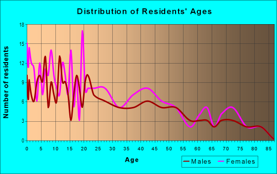 Age and Sex of Residents in Chatman Park in Lubbock, TX