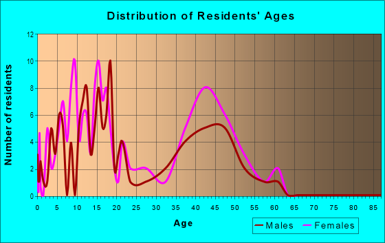 Age and Sex of Residents in Hunters Point Estates in Missouri City, TX