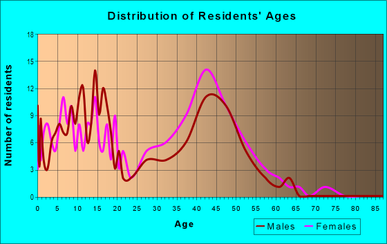 Age and Sex of Residents in Fonmeadow in Houston, TX
